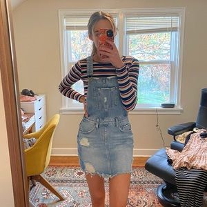 Distressed Overall Skirt